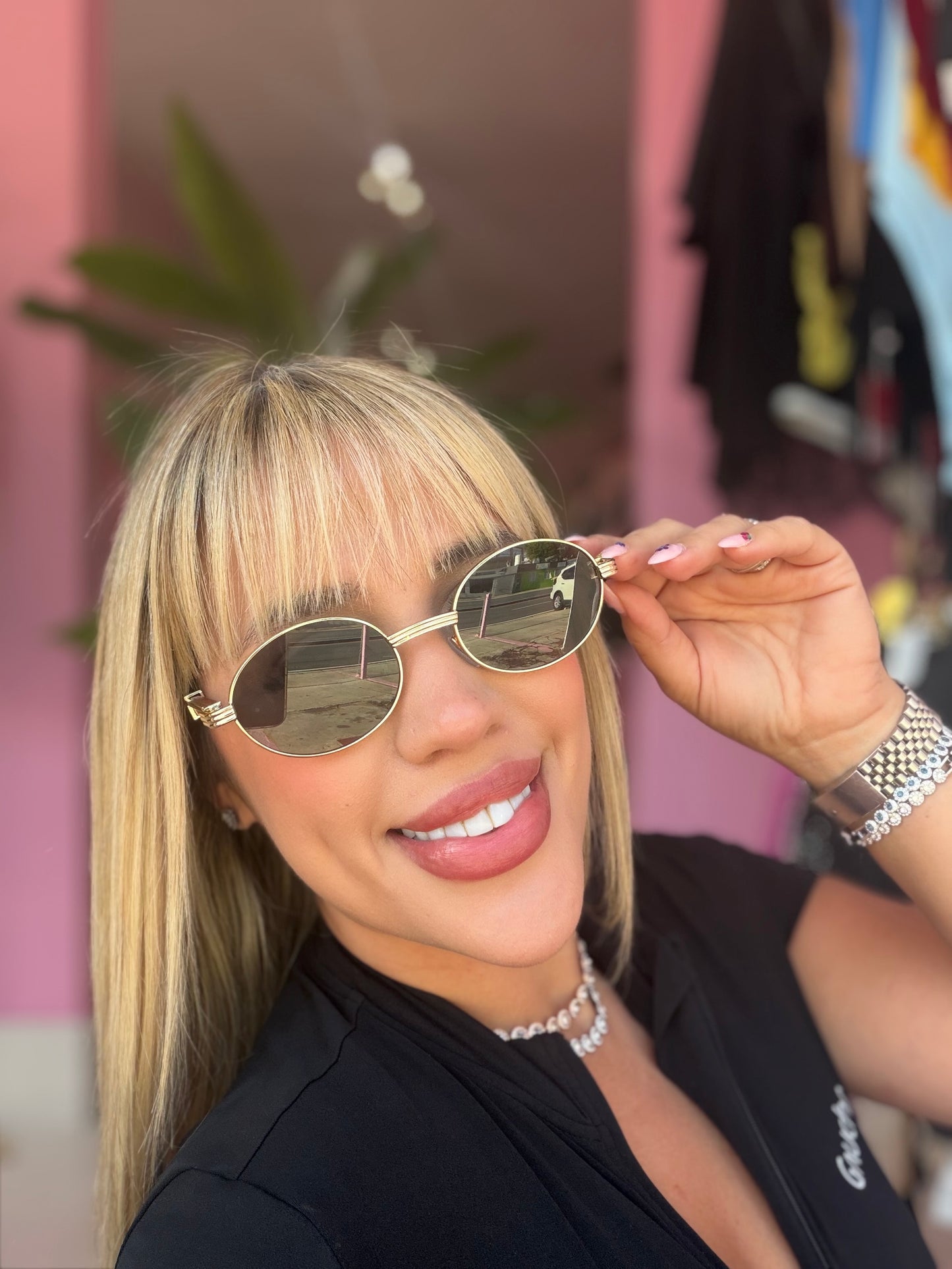 Gafas ovaladas madera