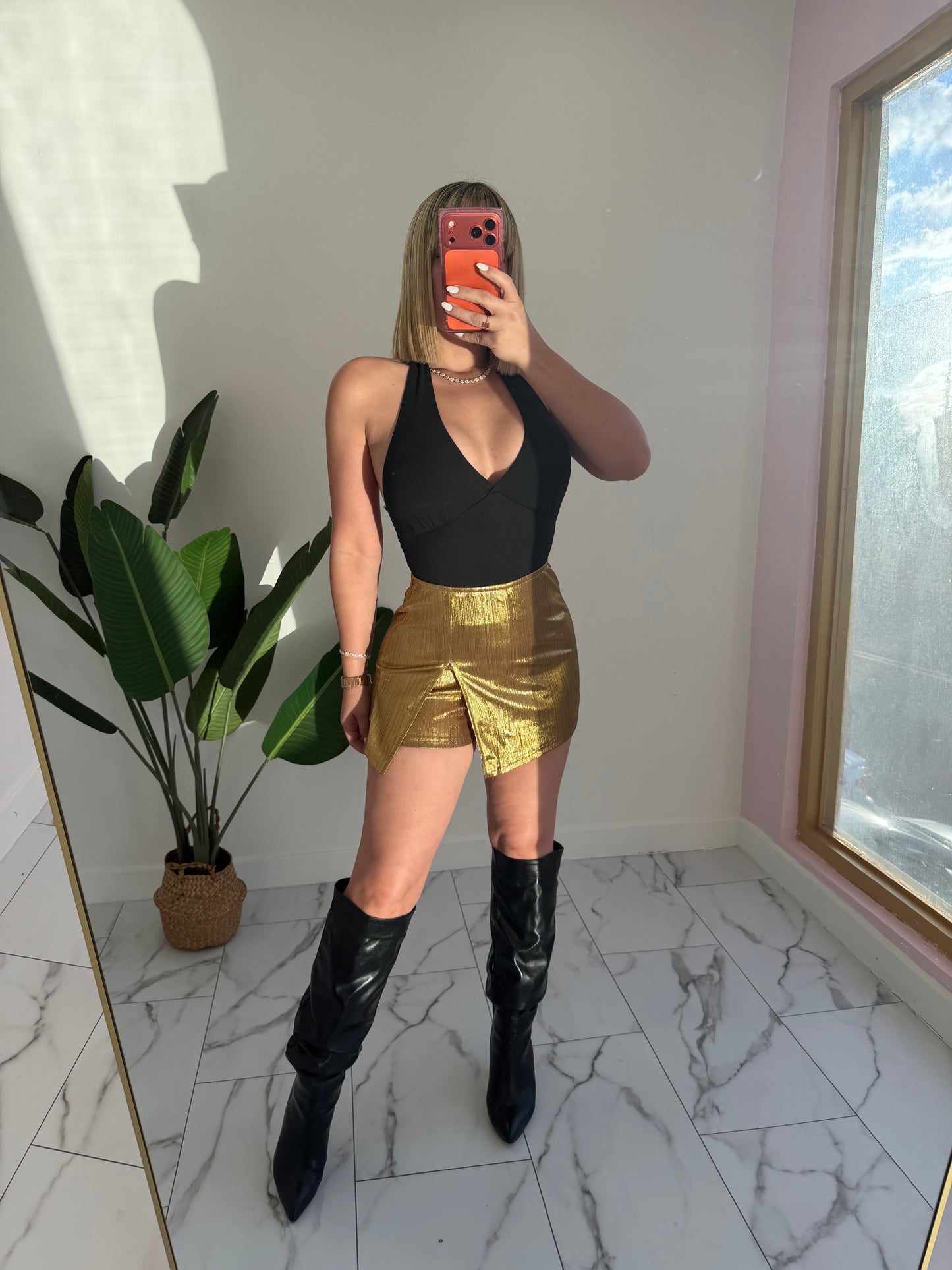 Gold skort