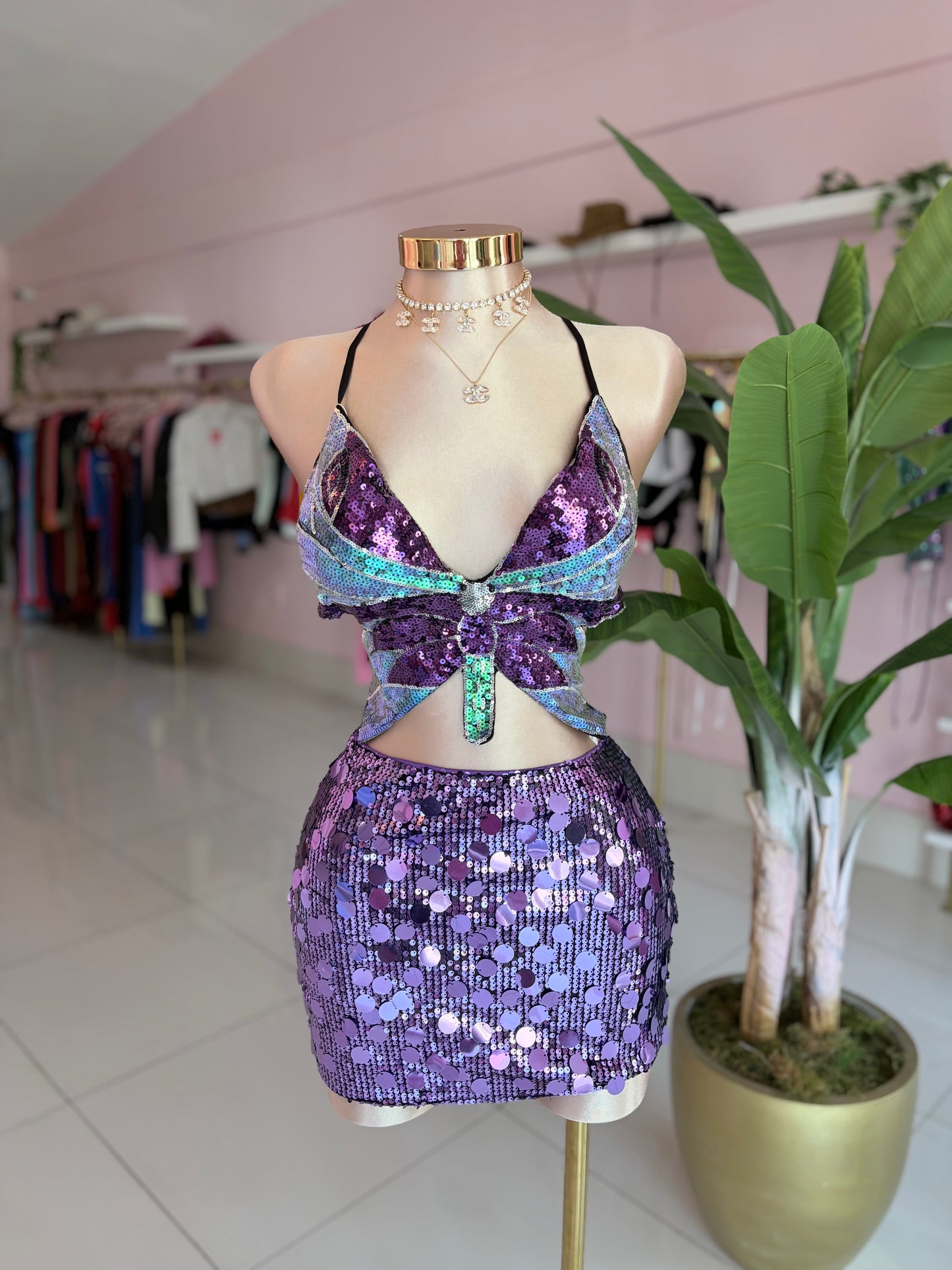 Viral Sequins Skirt