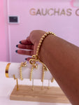 Pulseras Doradas Con Letra