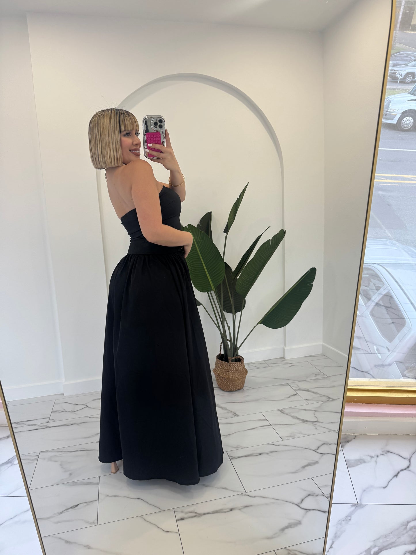 Maxi strapless dress