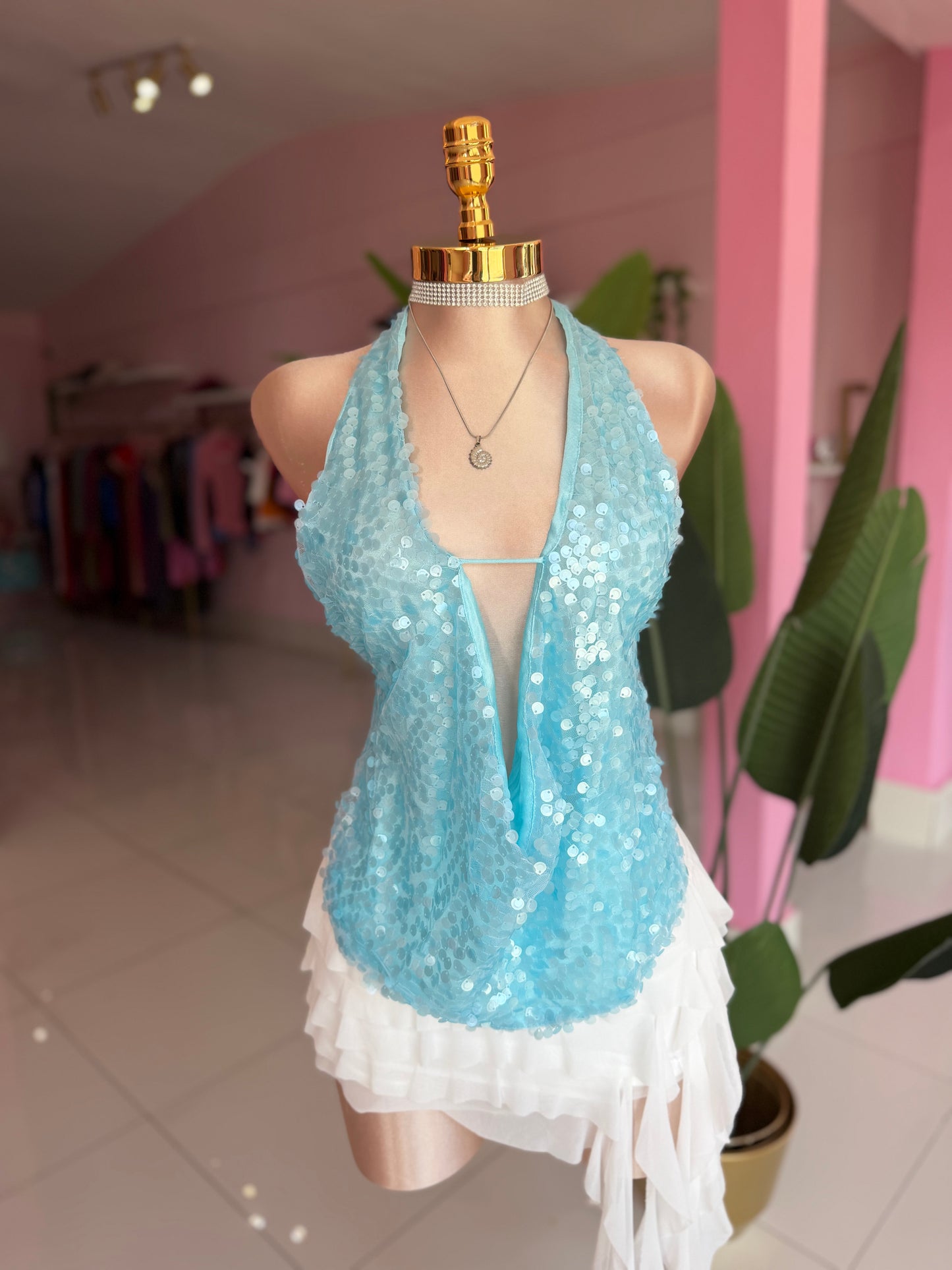 Sequins Colors halter top