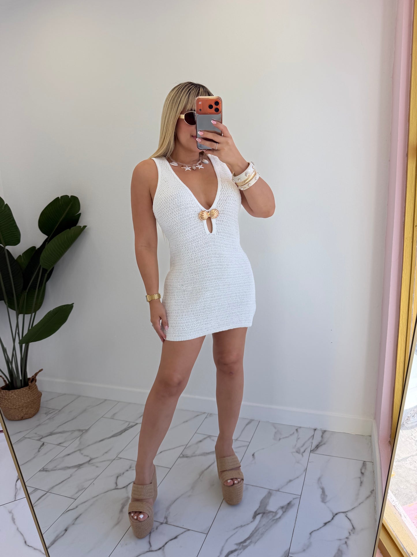 Shell crochet dress