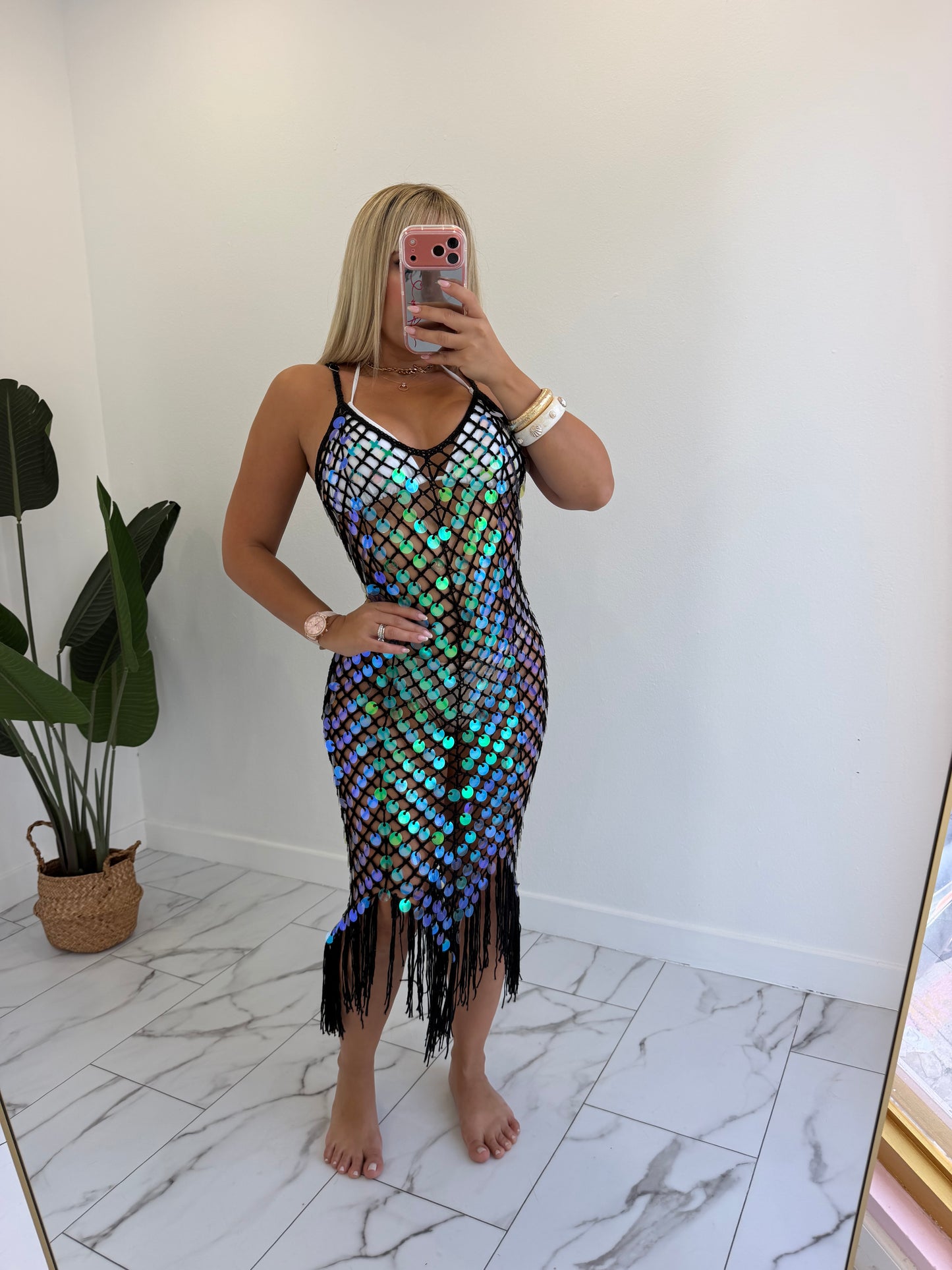 Mermaid crochet lentejuelas
