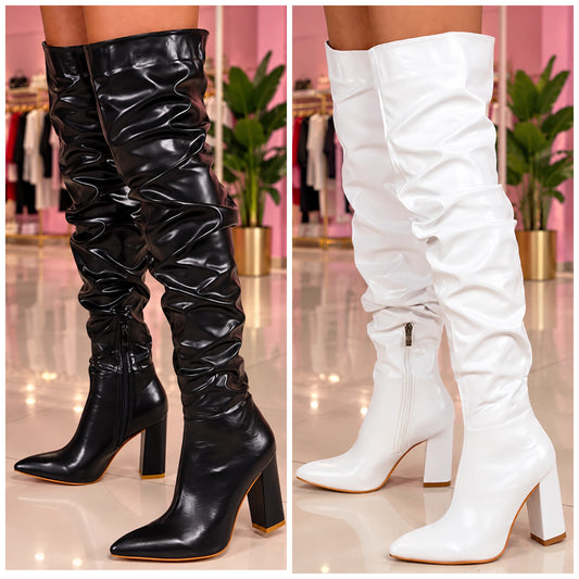 Botas New Long Fruncidas