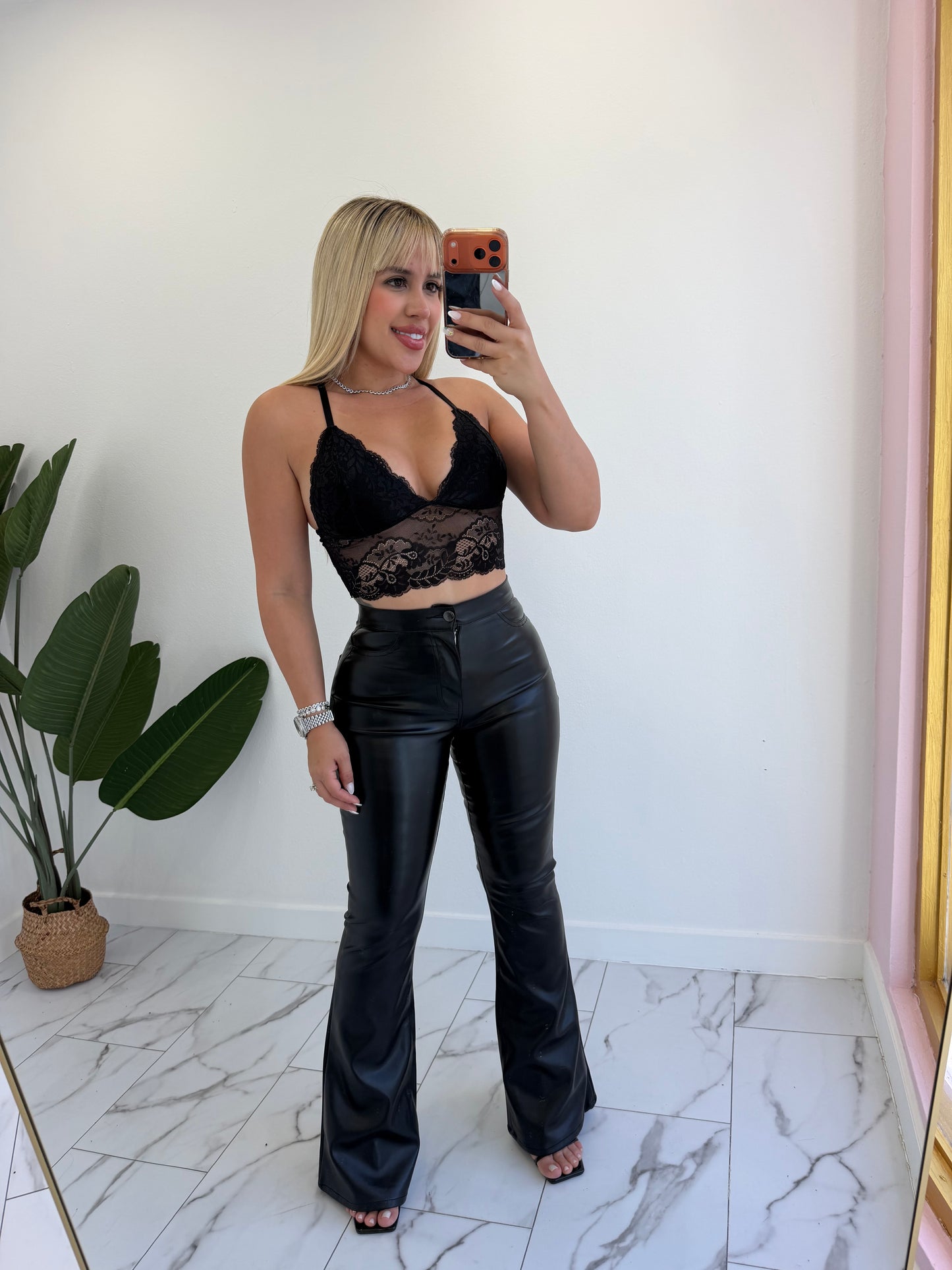 Leather Vibrant Palazzo