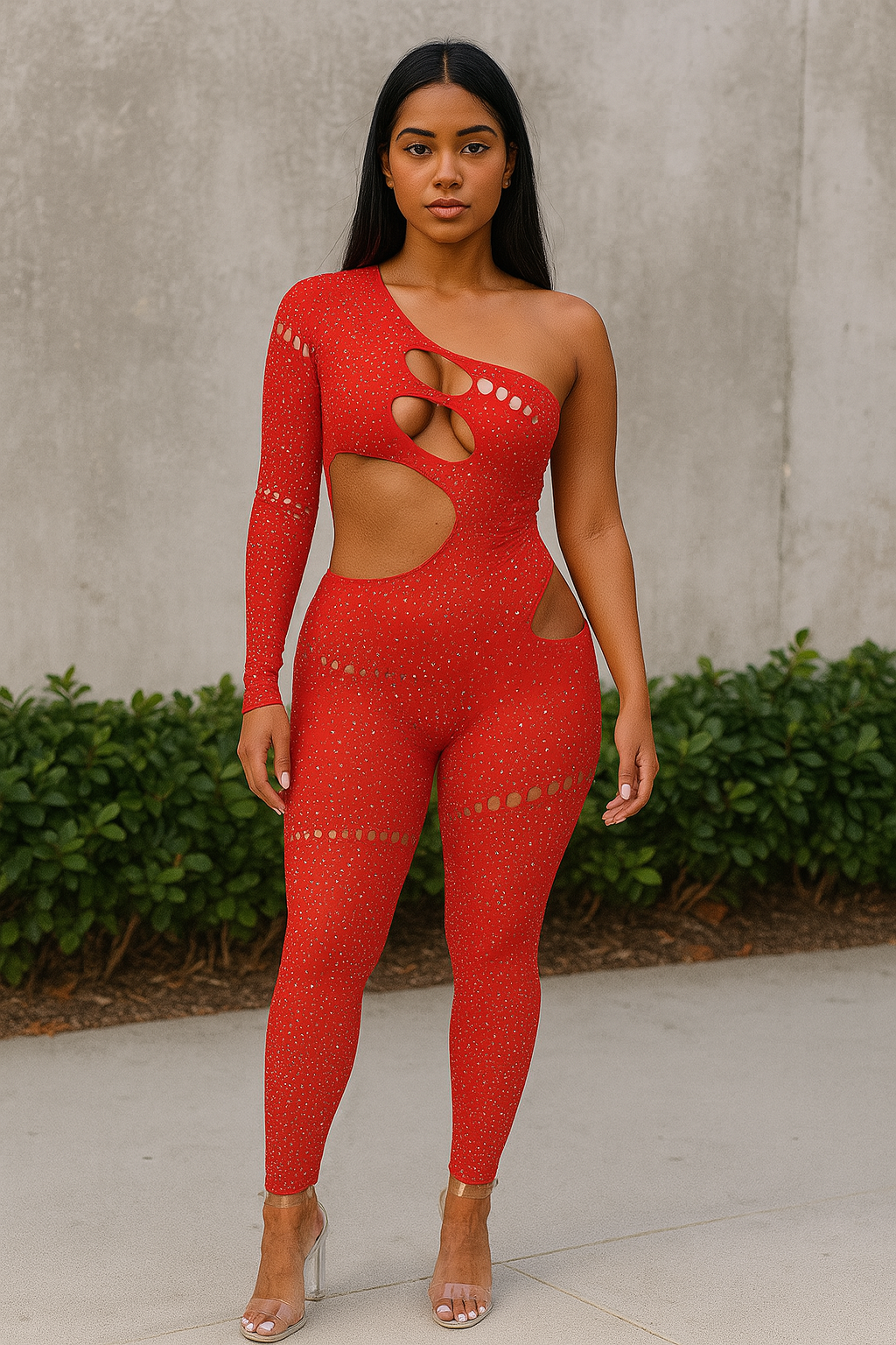 OS Sexy Rhinestone Jumpsuit