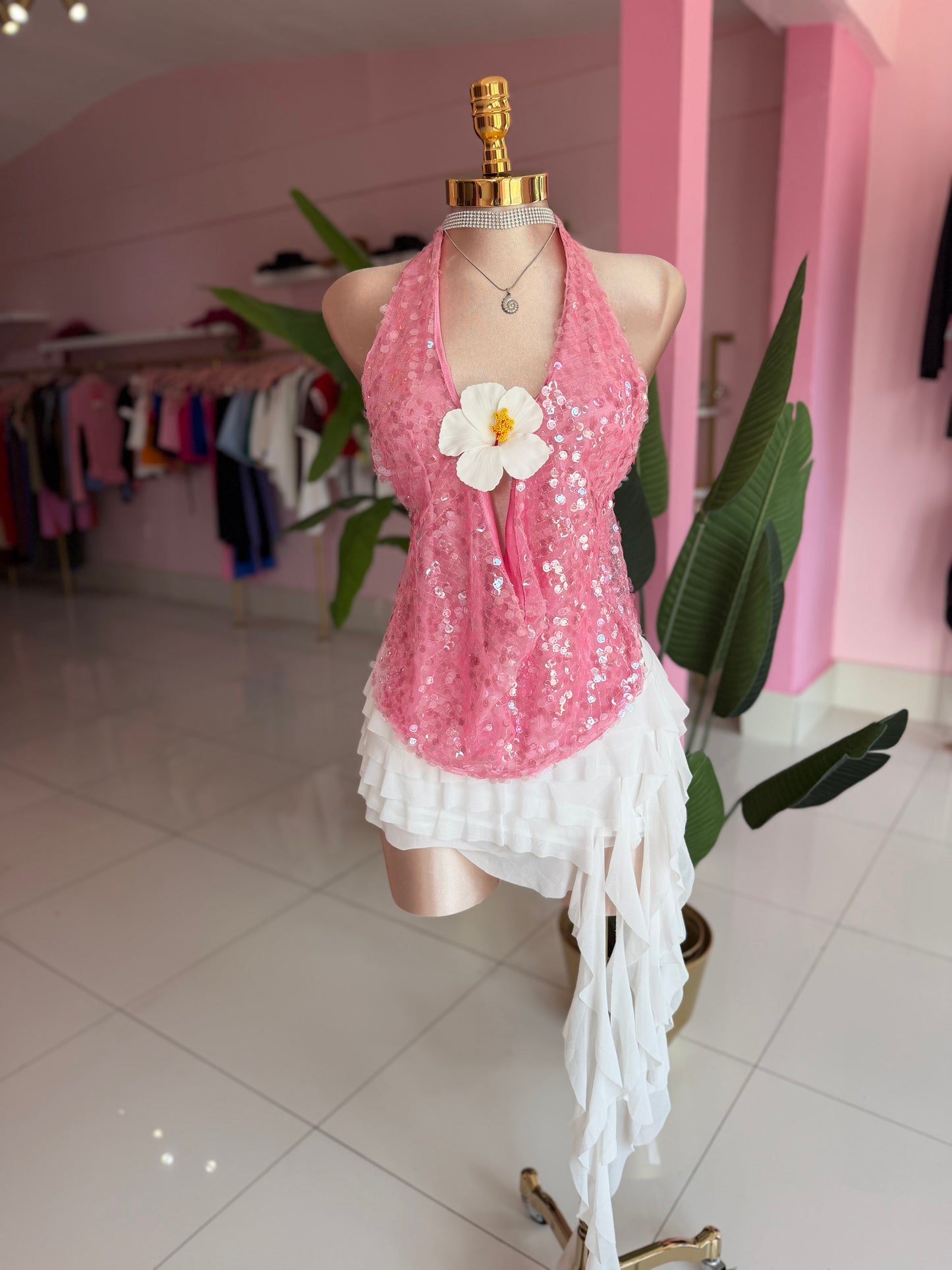 Sequins Colors halter top