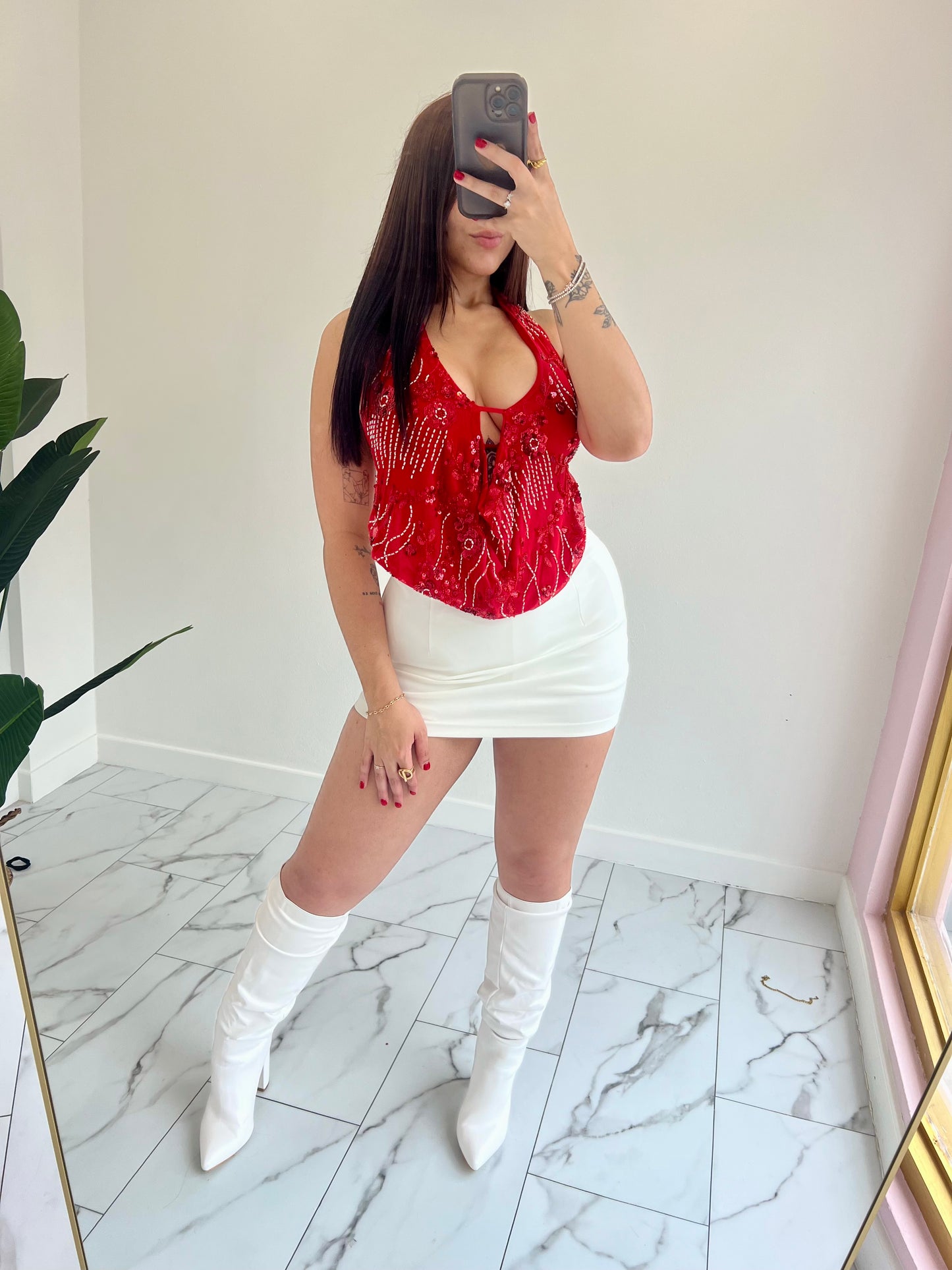 Fancy Sequins Halter top