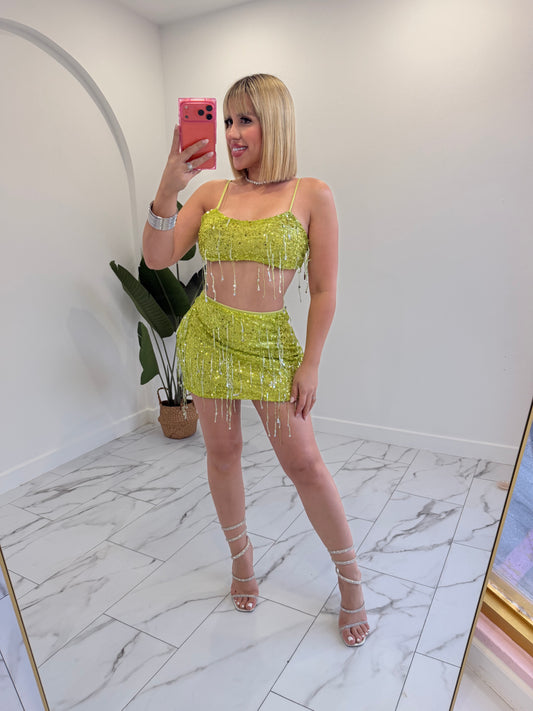 Green Sequins set