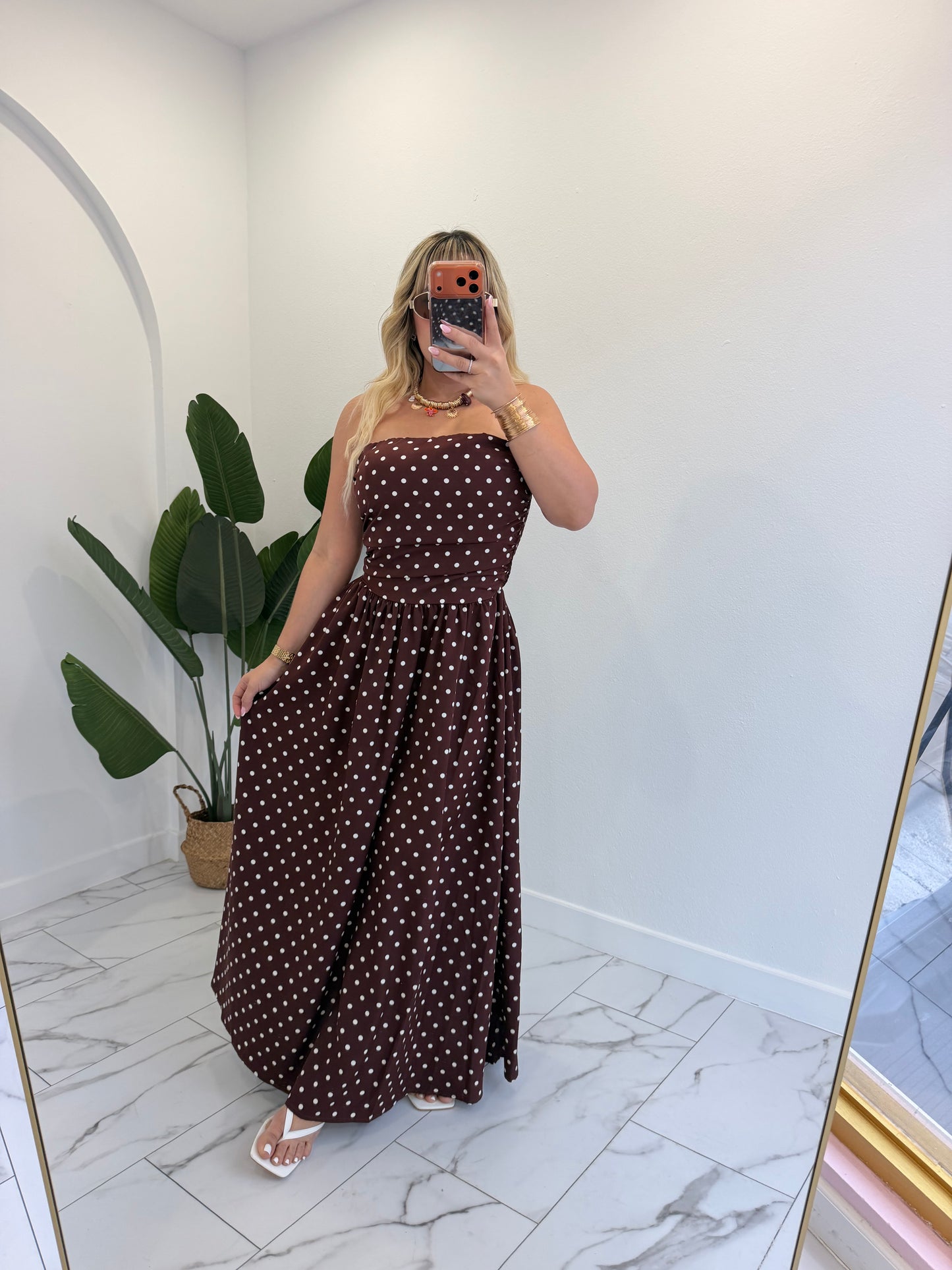 Maxi dot dress