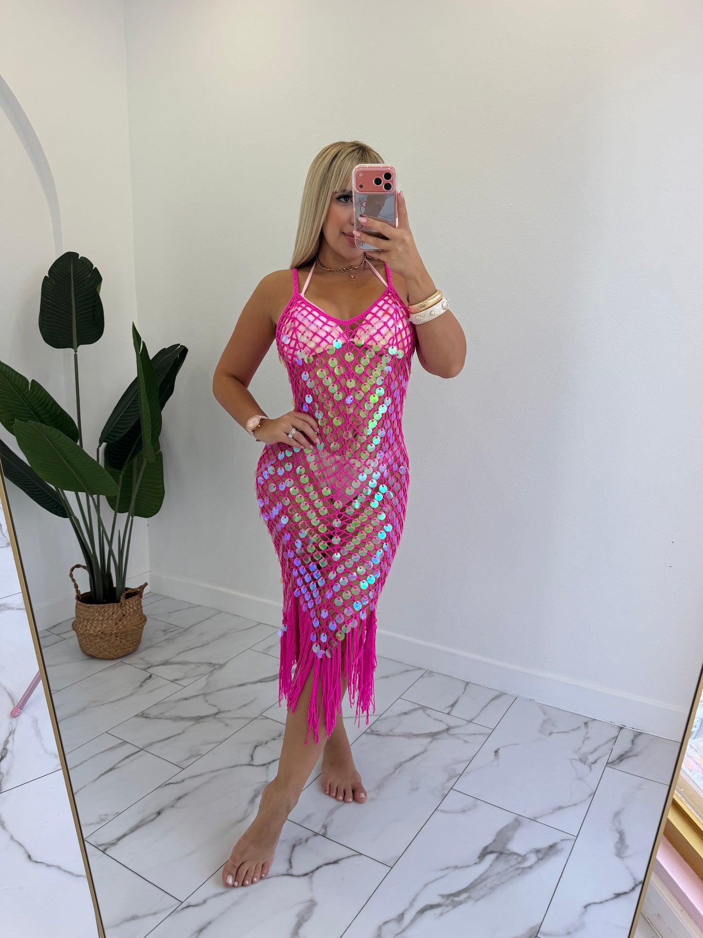 Mermaid crochet lentejuelas