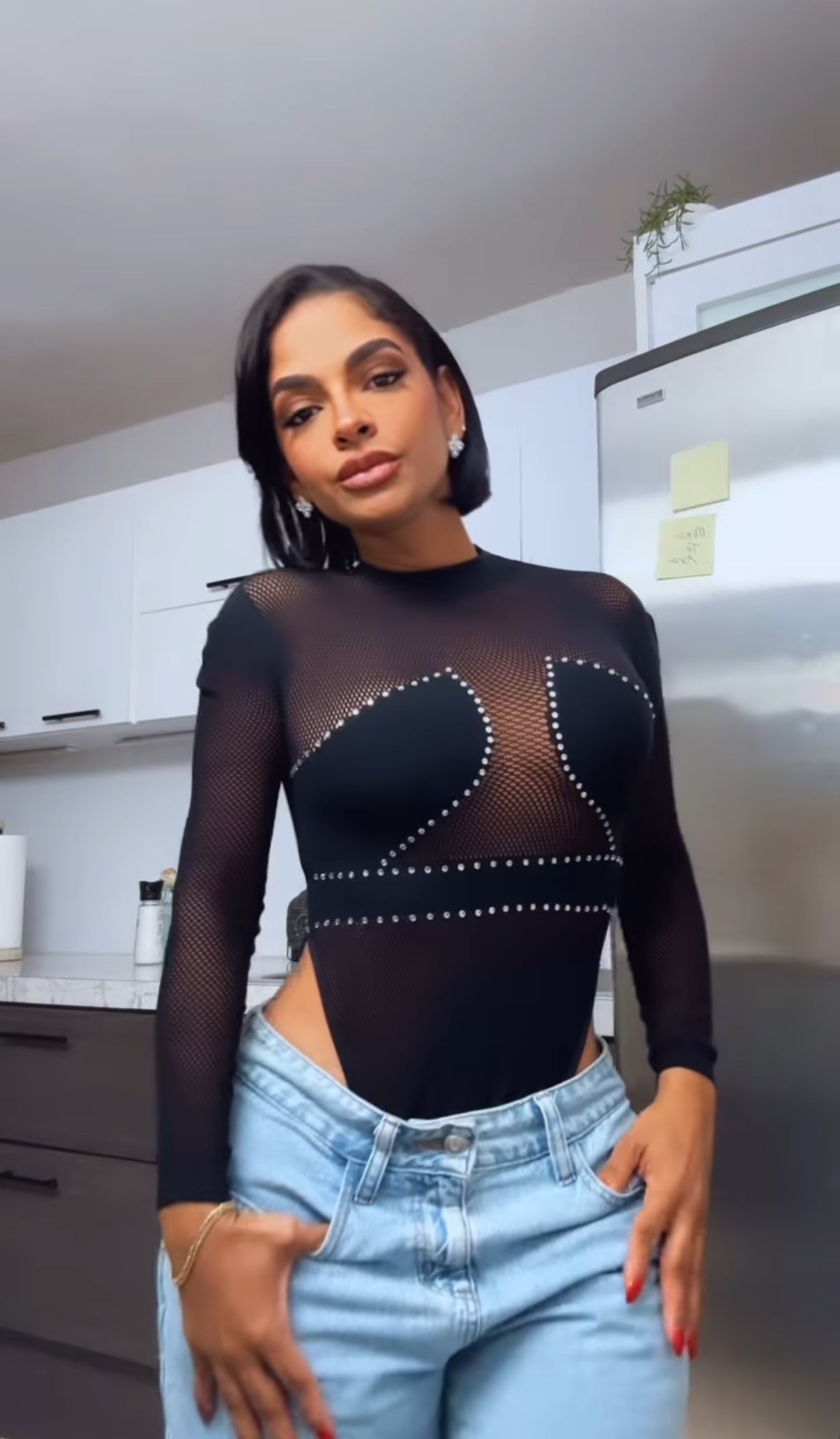 Bodysuit OS rhinestone