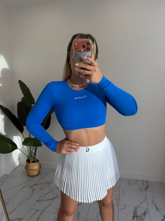 Manga larga crop sport top
