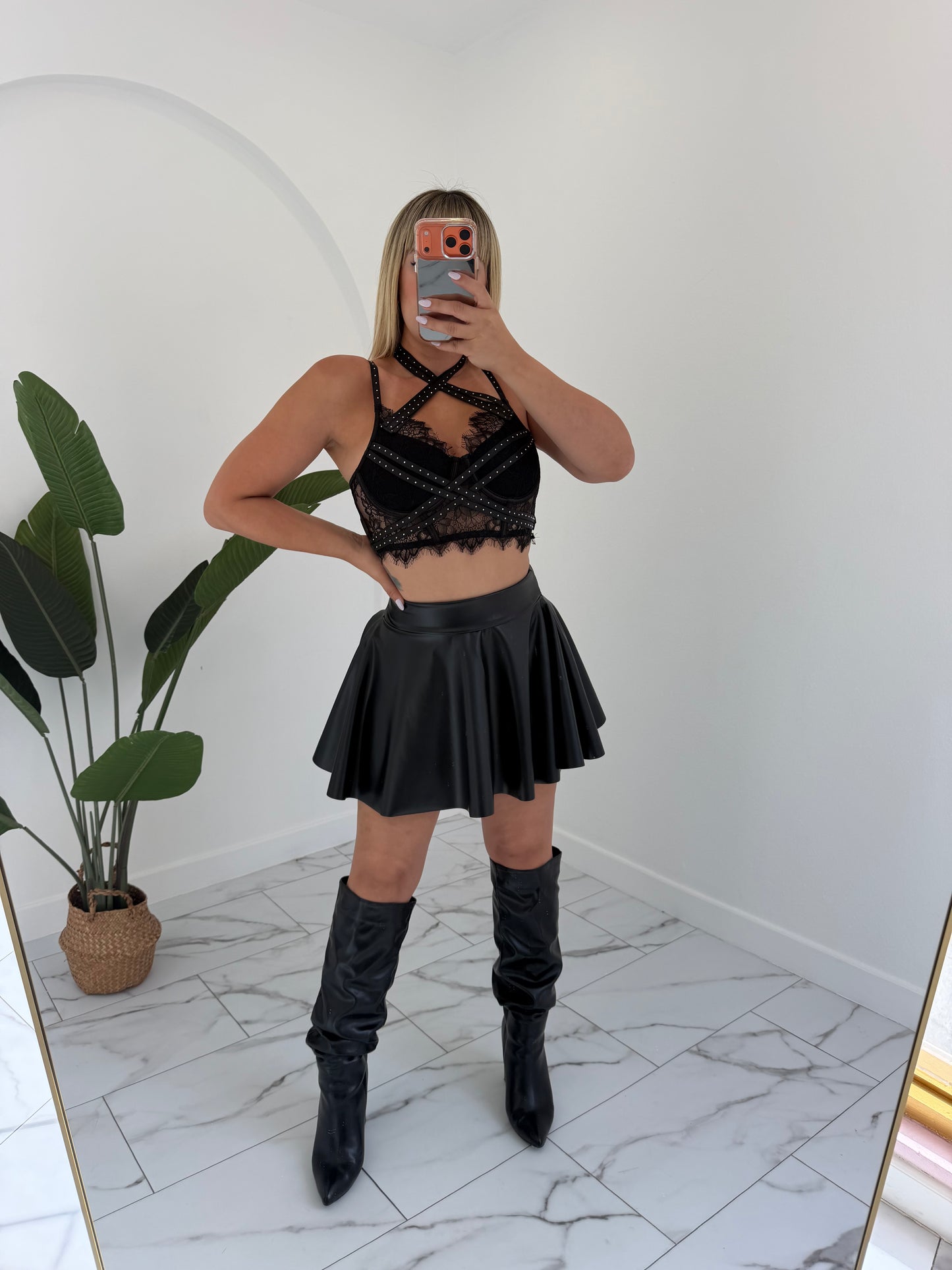Campana Leather Skirt