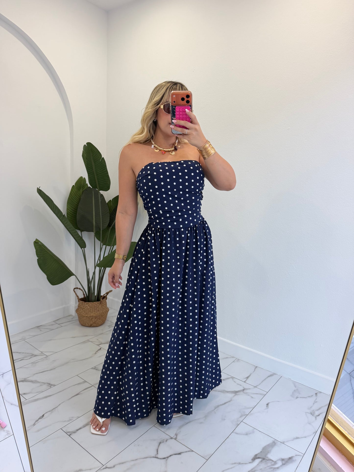 Maxi dot dress