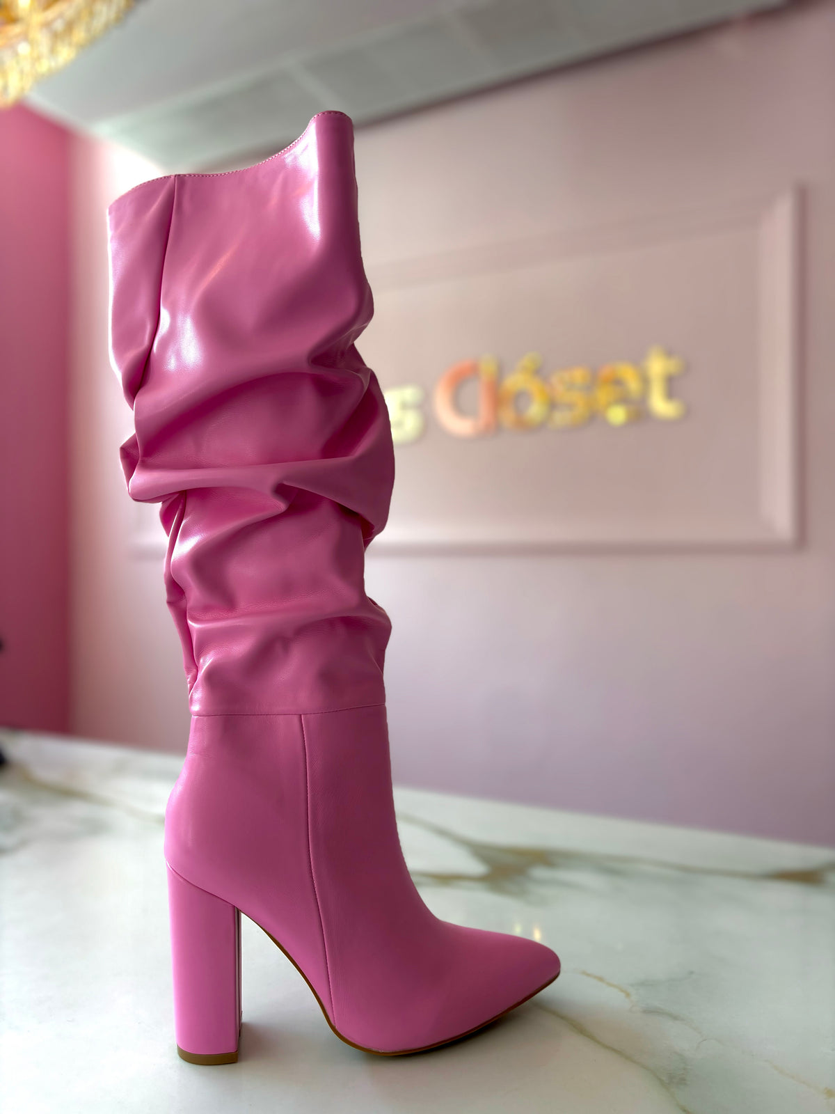 Botas Fruncidas Pink