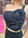 Black Flower Top