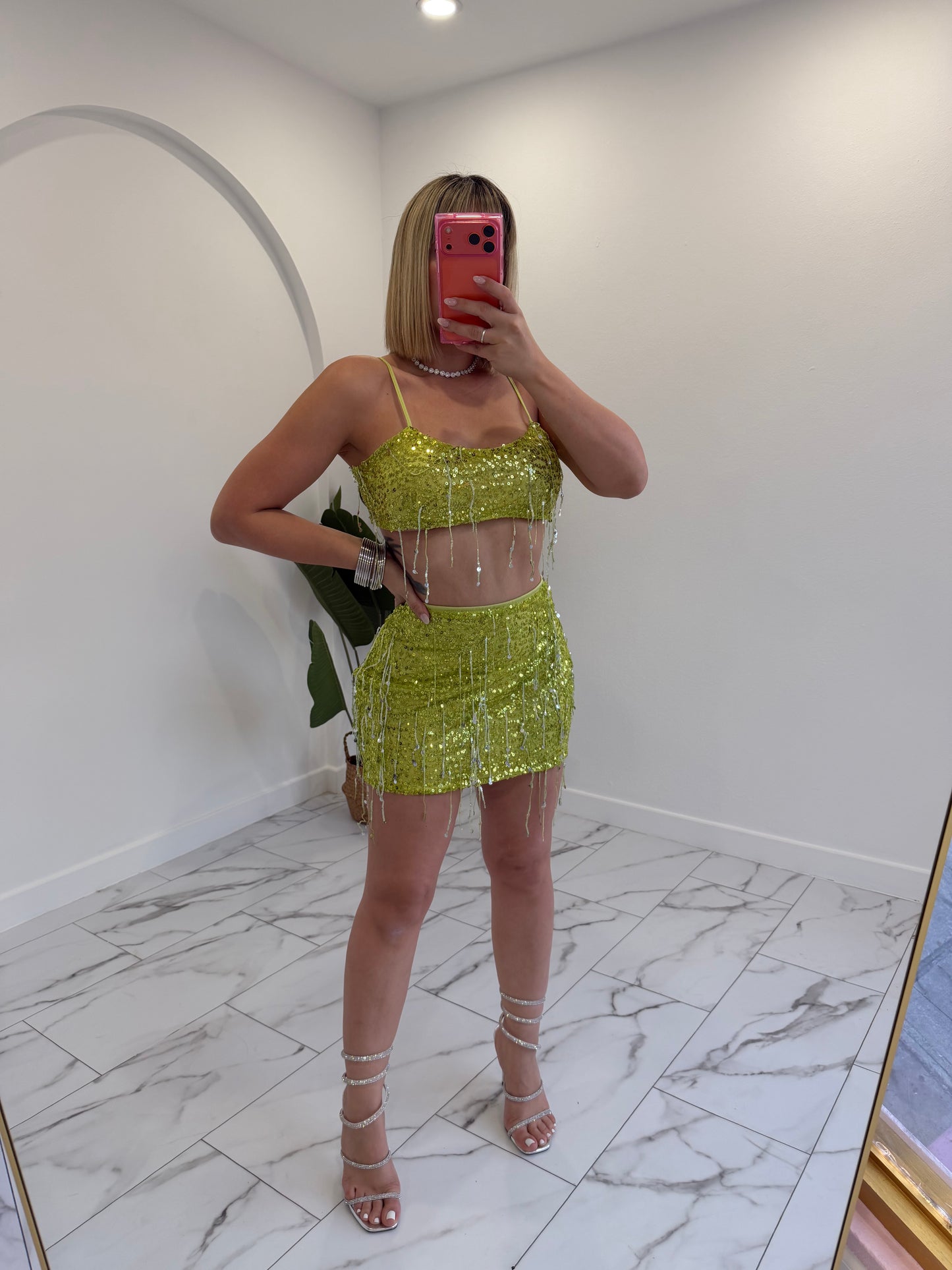 Green Sequins set