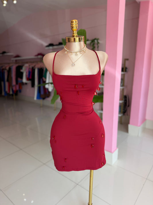 Gotas wine dress