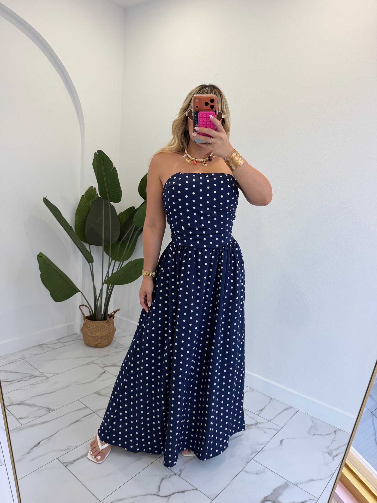 Maxi dot dress