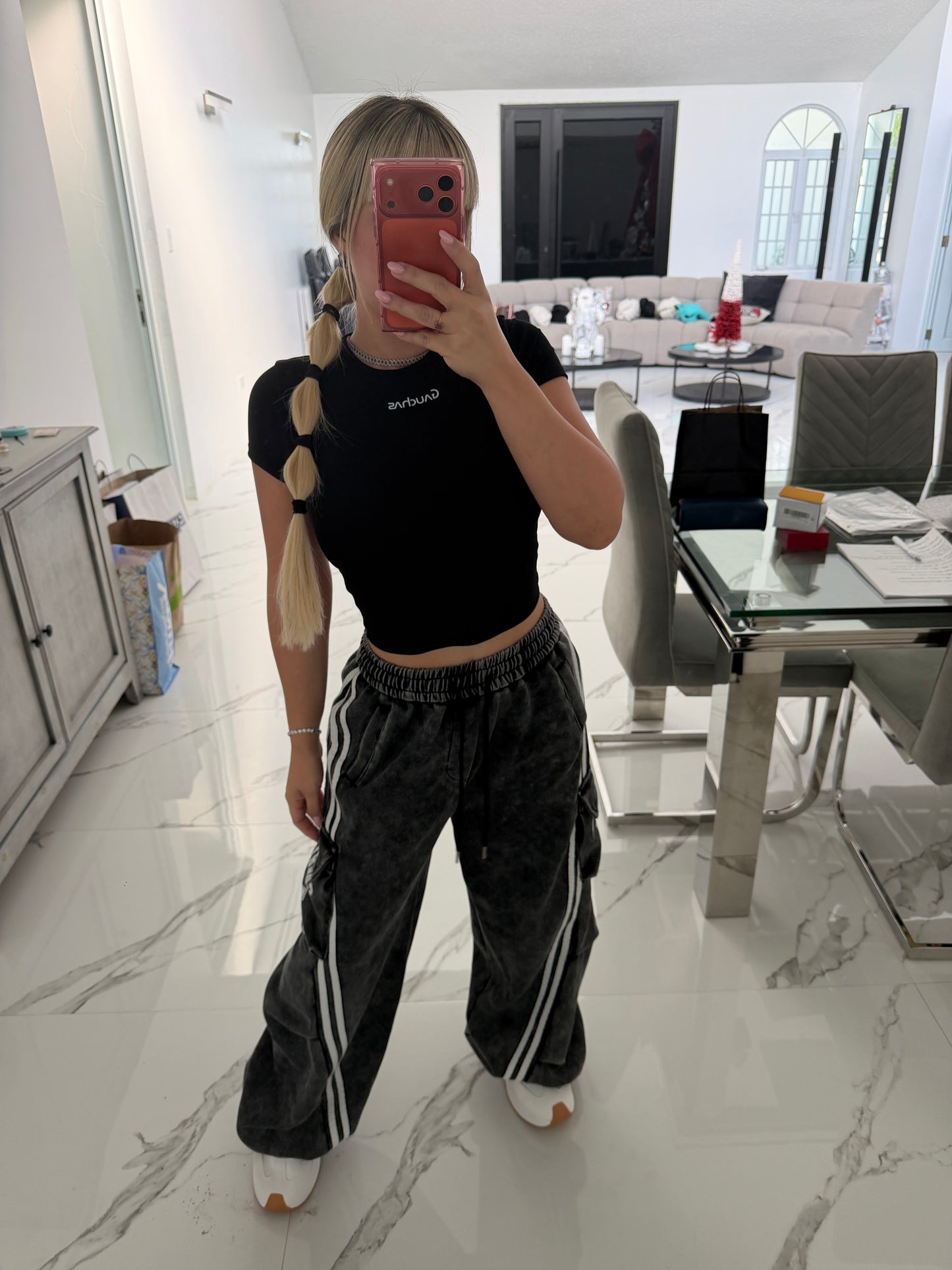 Washed jogger cargo