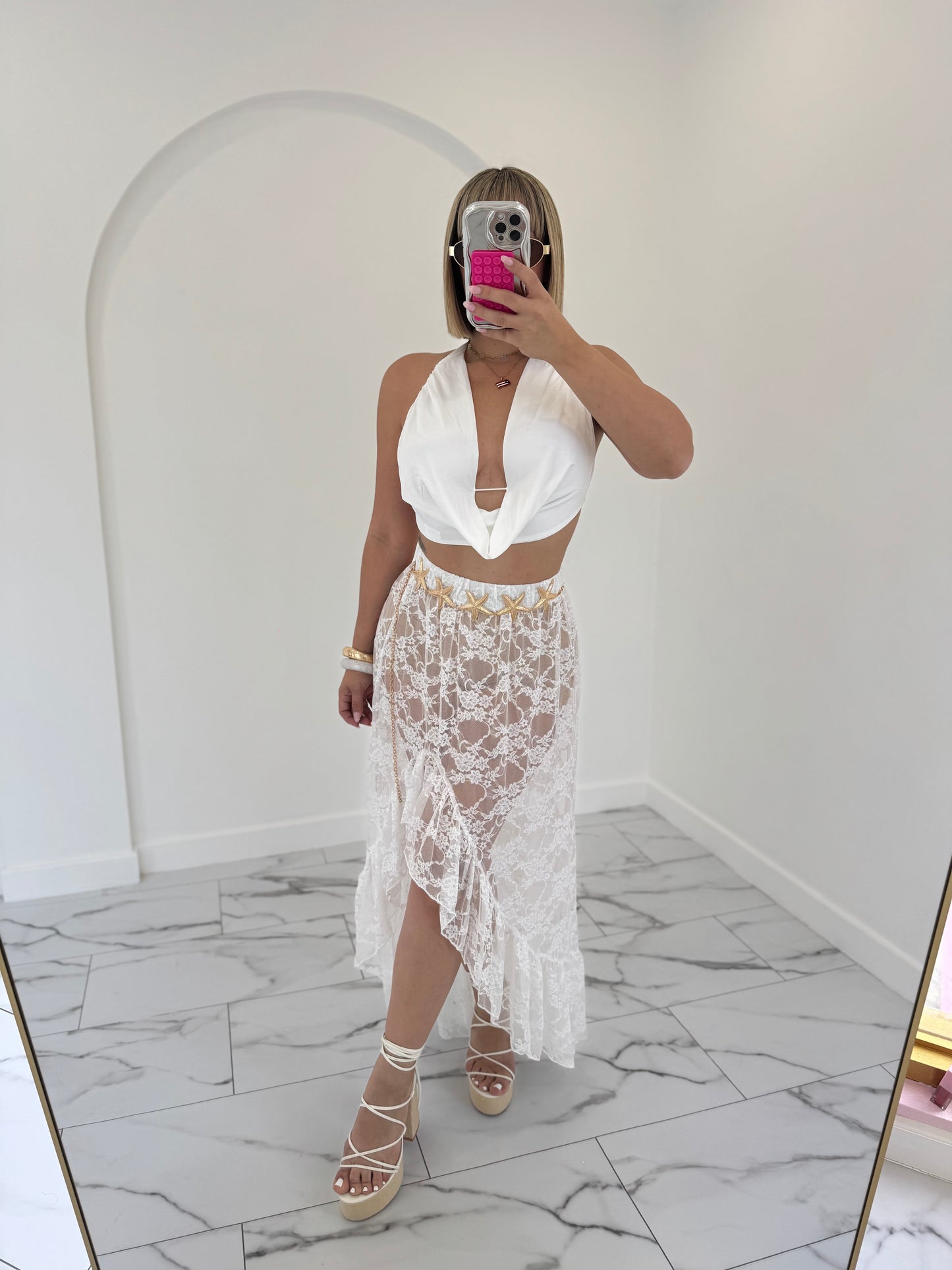Maxi encaje skirt