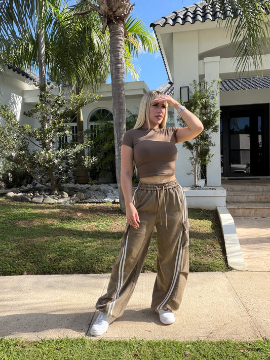 Washed jogger cargo