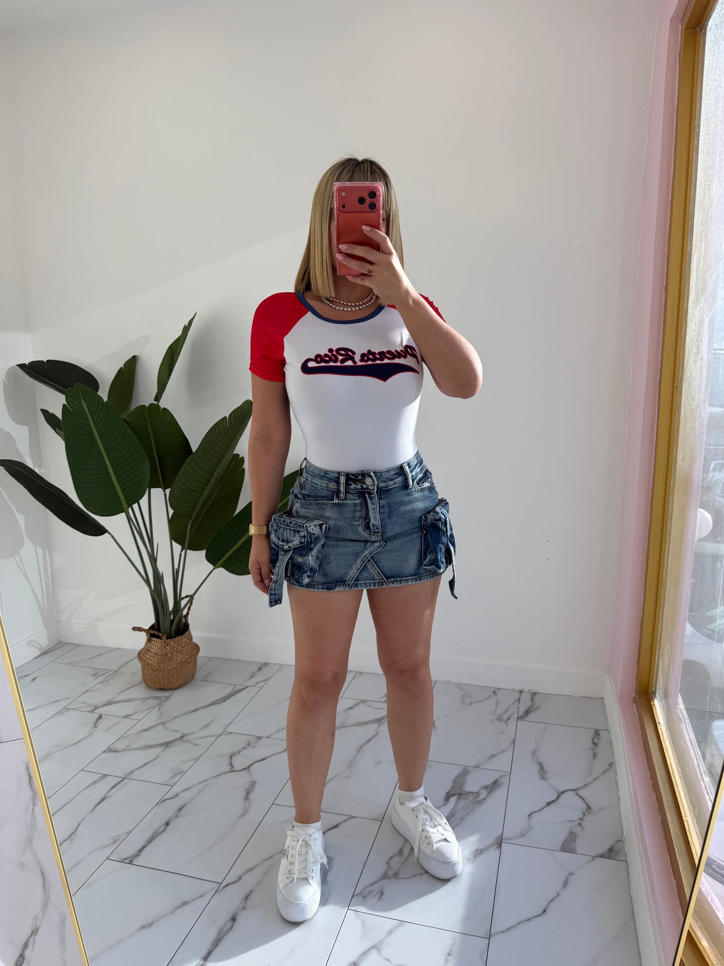 Cargo Denim Skort