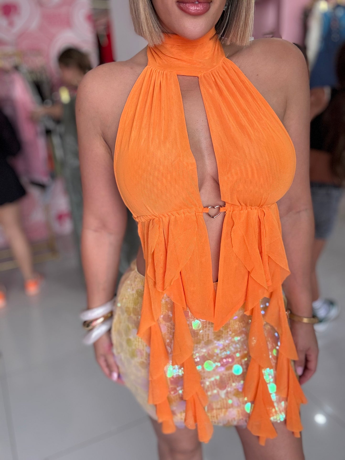 Flecos orange top