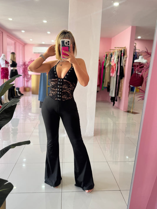 Encaje Black Jumpsuit