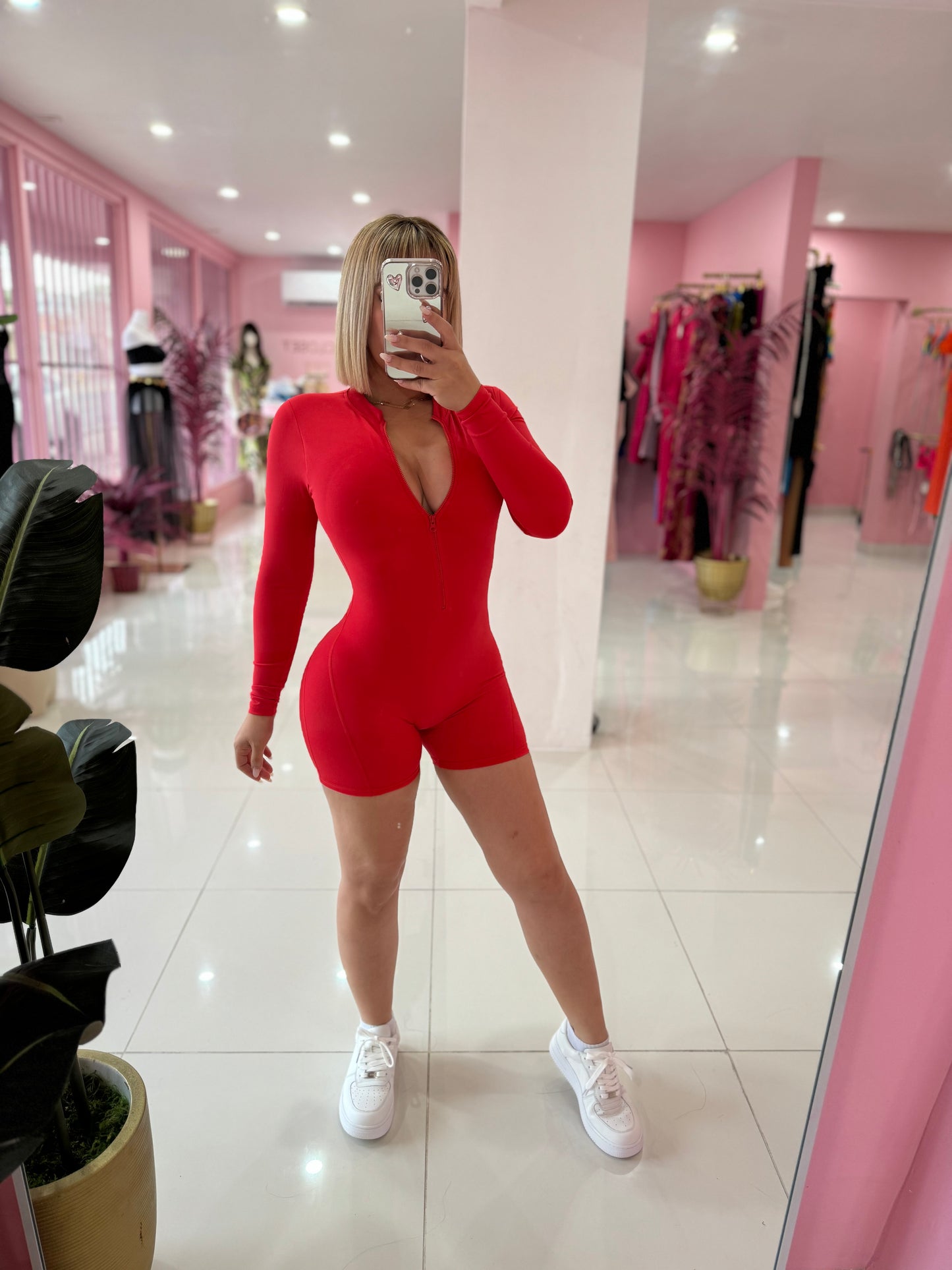 Romper Espalda Descubierta (Zipper) Manga Larga sport