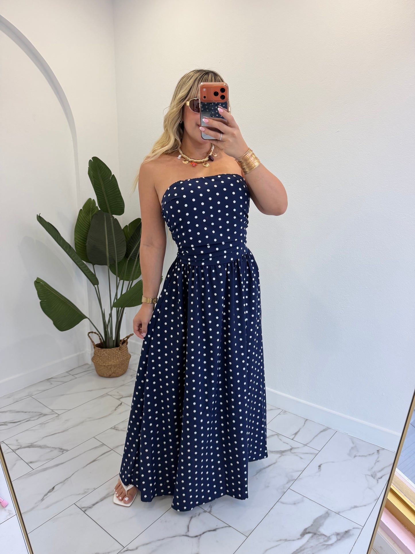 Maxi dot dress