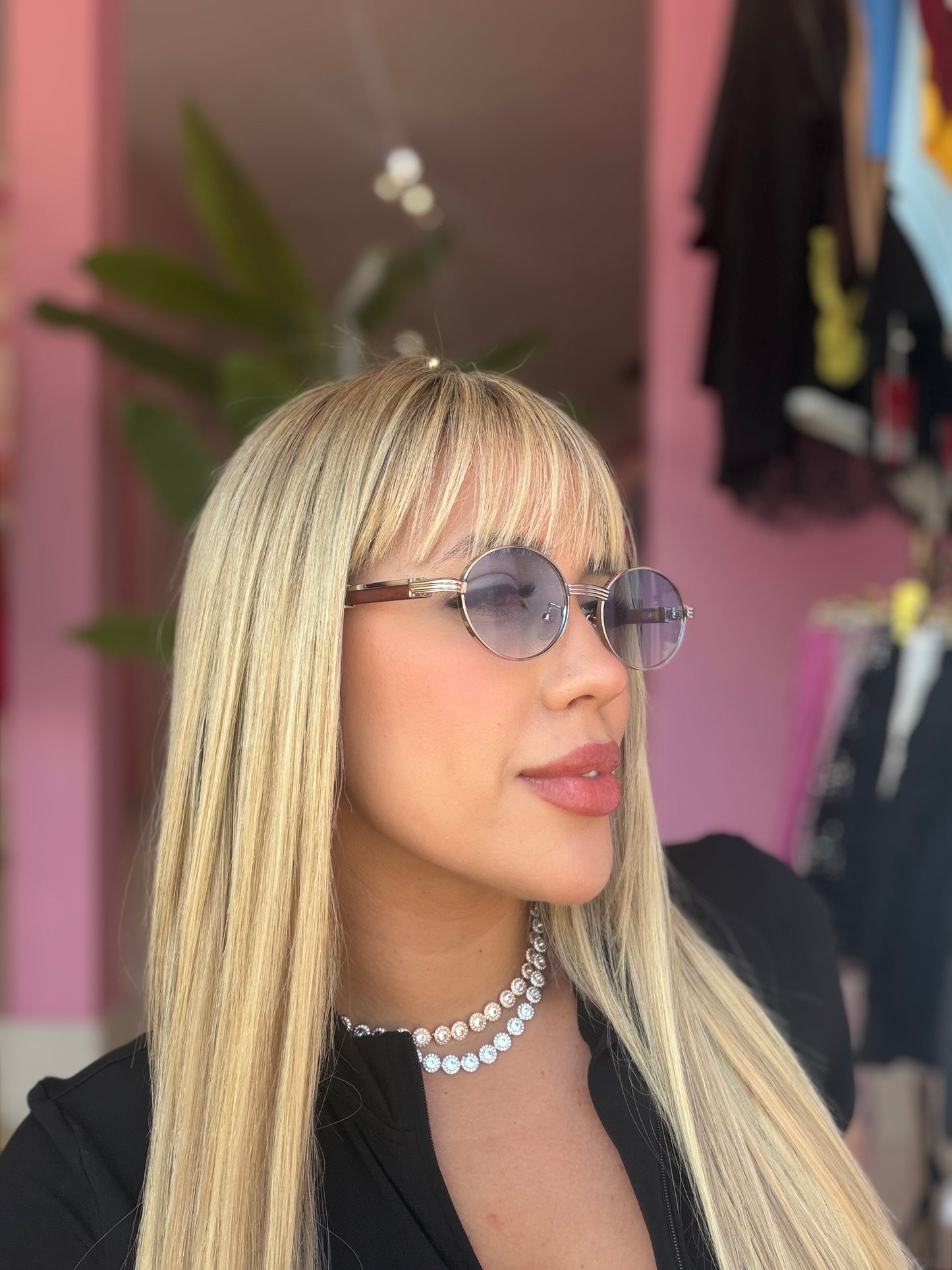 Gafas ovaladas madera