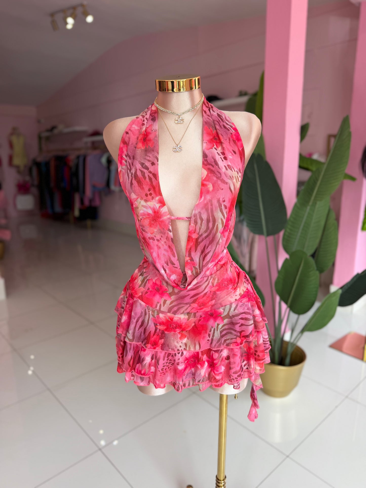 Pink Tropi Dress