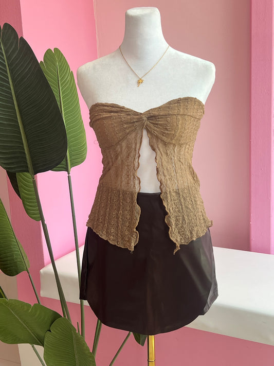 Strapless isla top