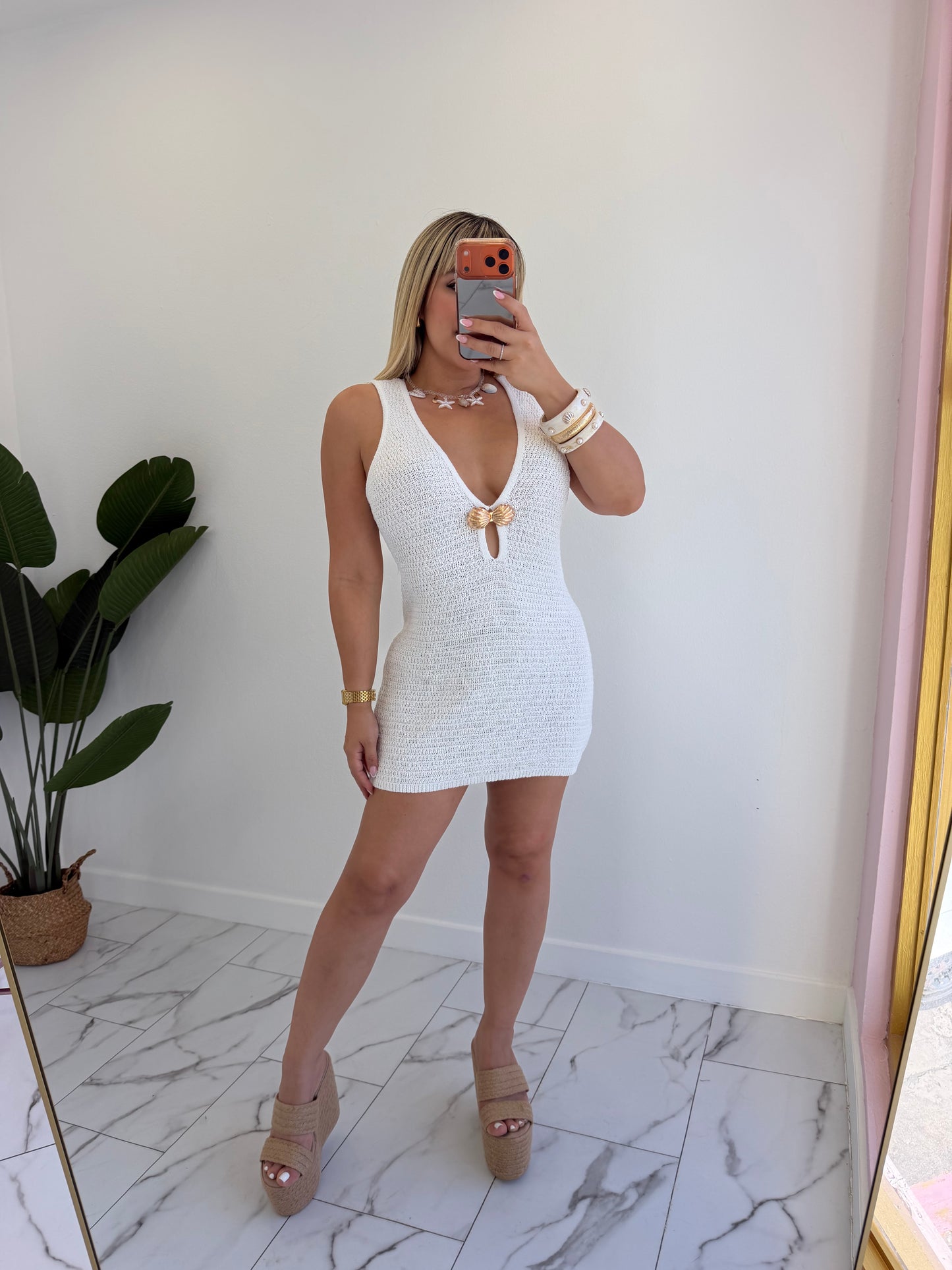 Shell crochet dress