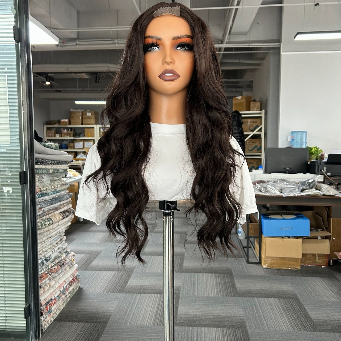 Lace front brown waves