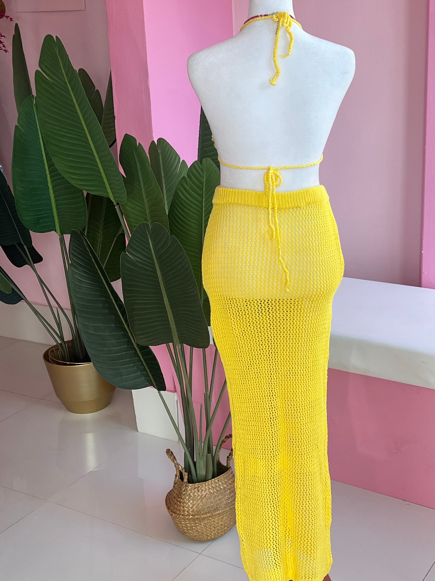 Flower Crochet Maxi set