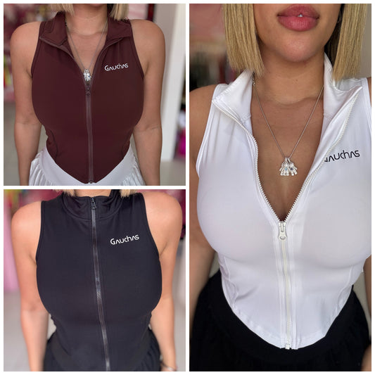 Zipper V Sport Top
