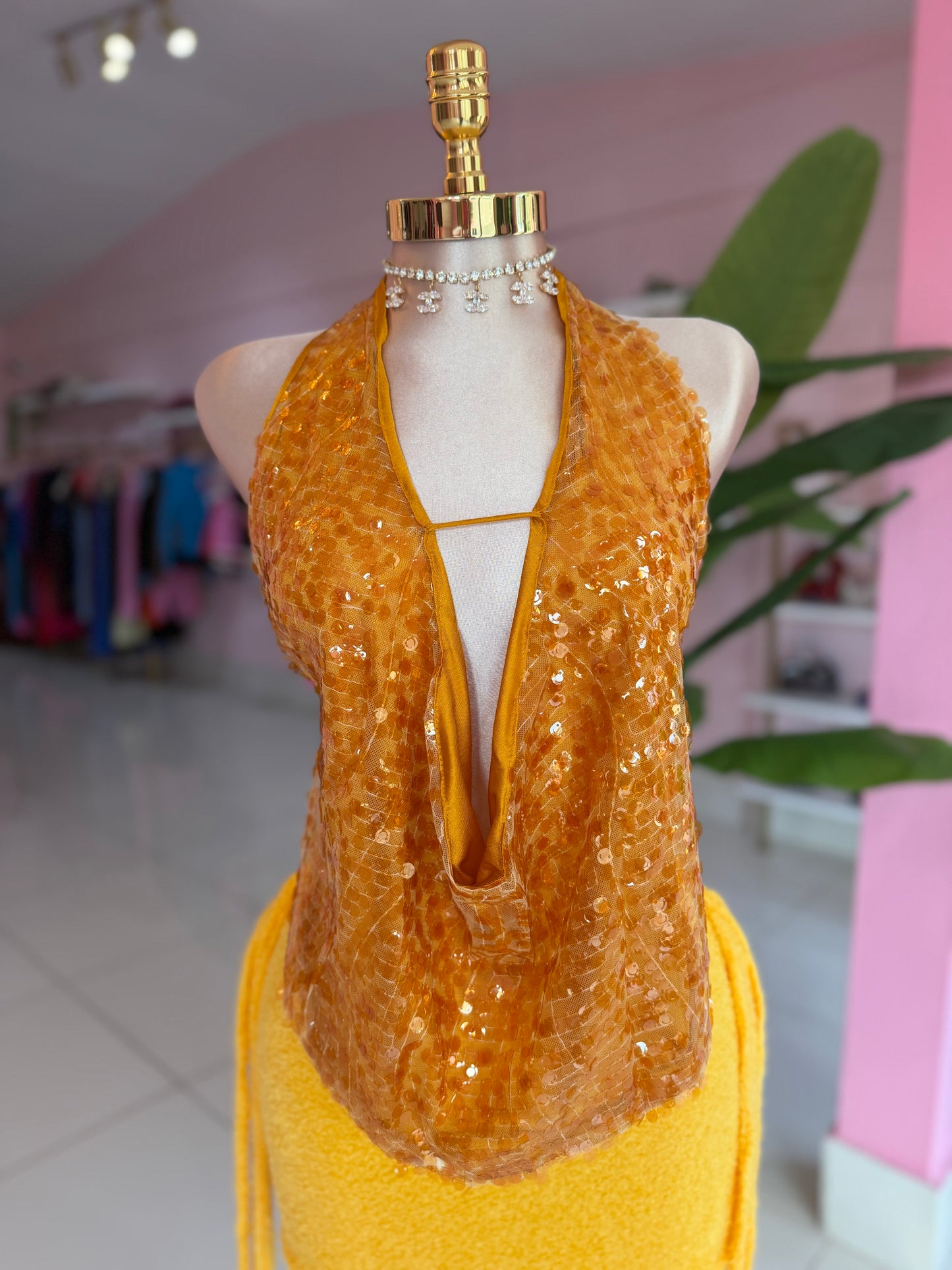 Sequins Colors halter top