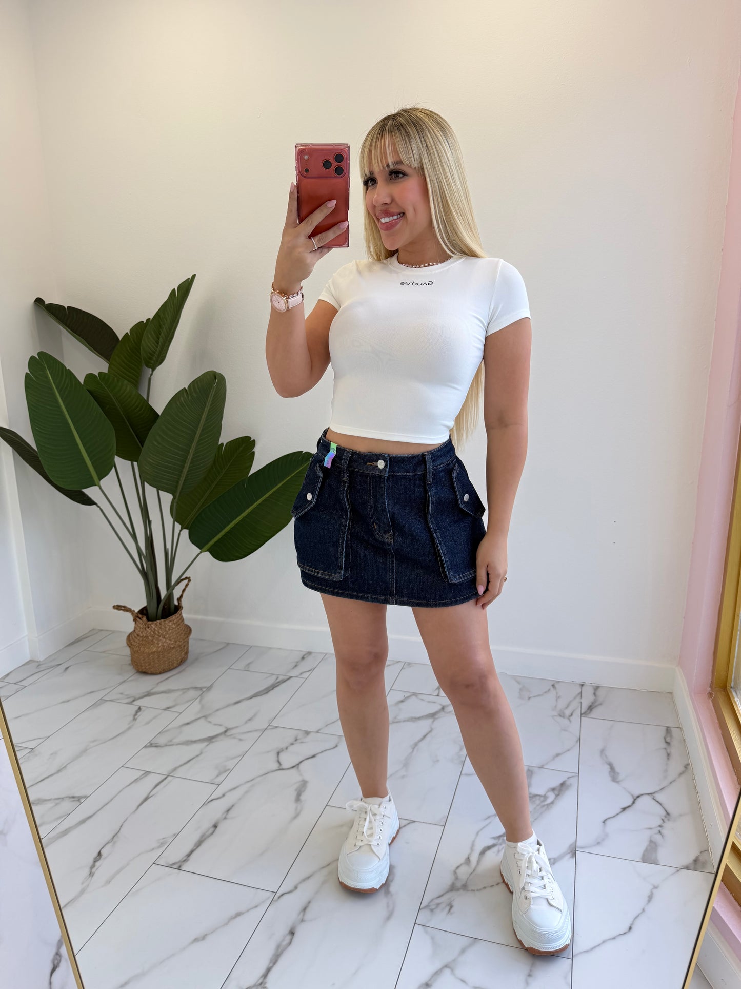 Vibrant Dark Blue skort