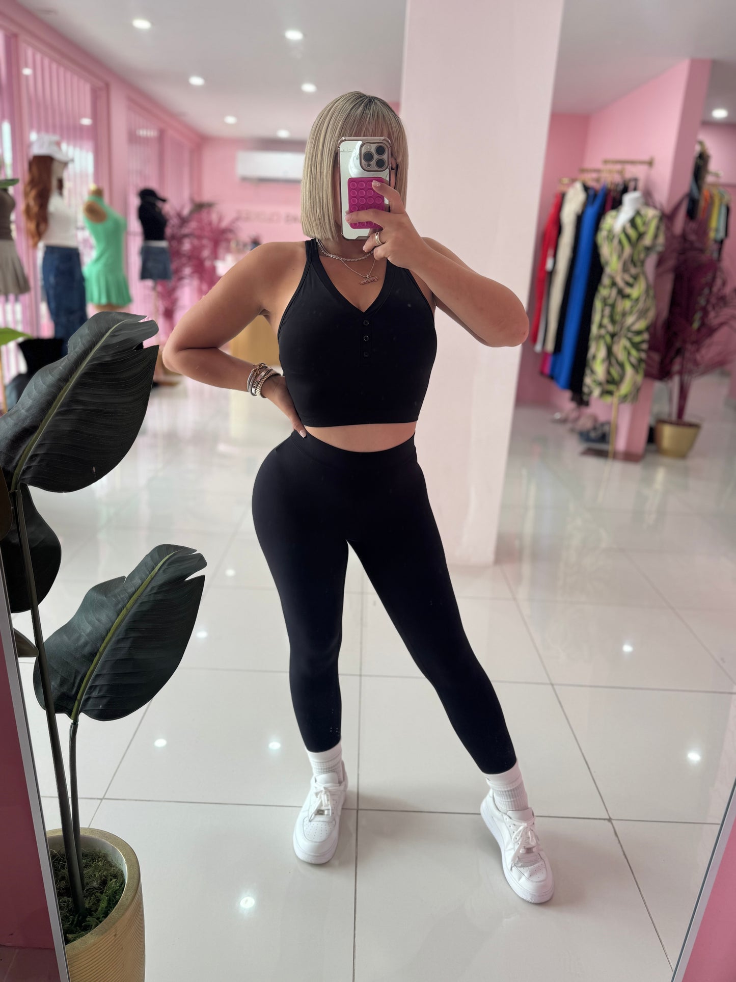 Skinny V legging Negro