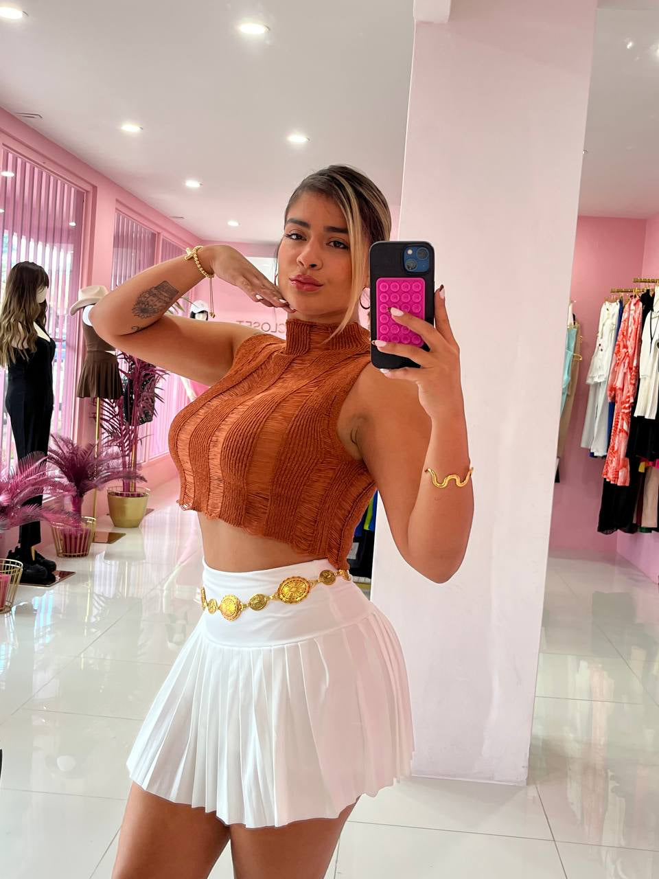 Crop Top Tejida