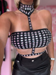 Bad Btch Rhinestone Top