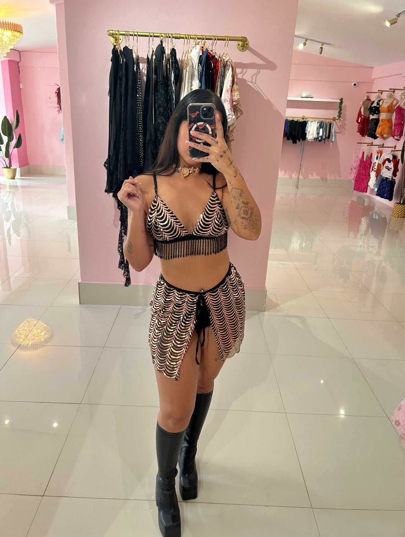 Sequins sexy set