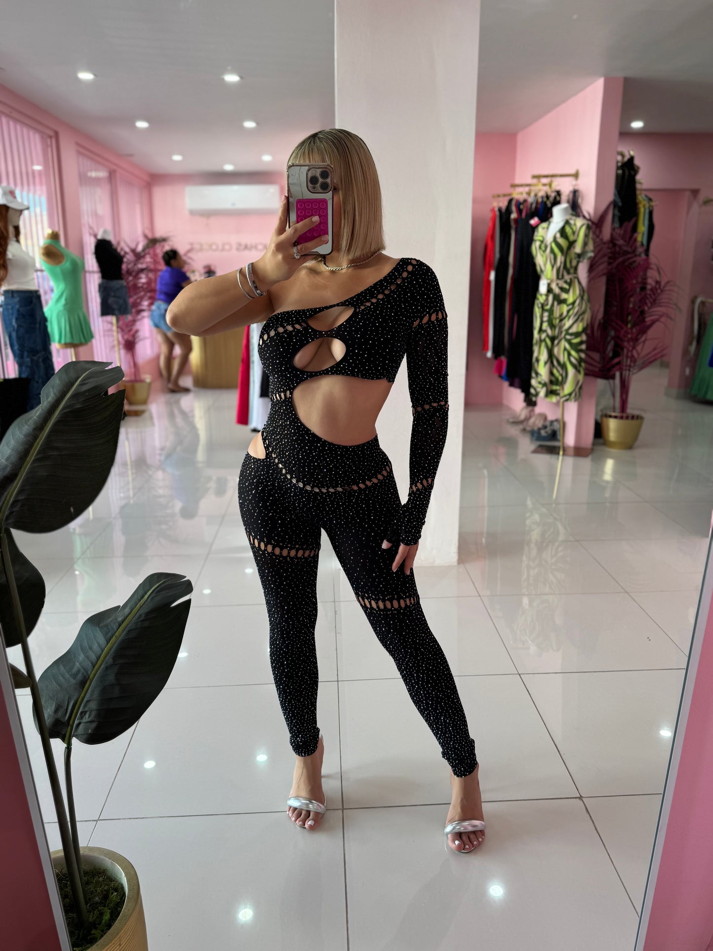 OS Sexy Rhinestone Jumpsuit