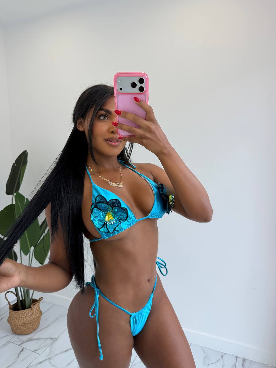 Metal Flower bikini set