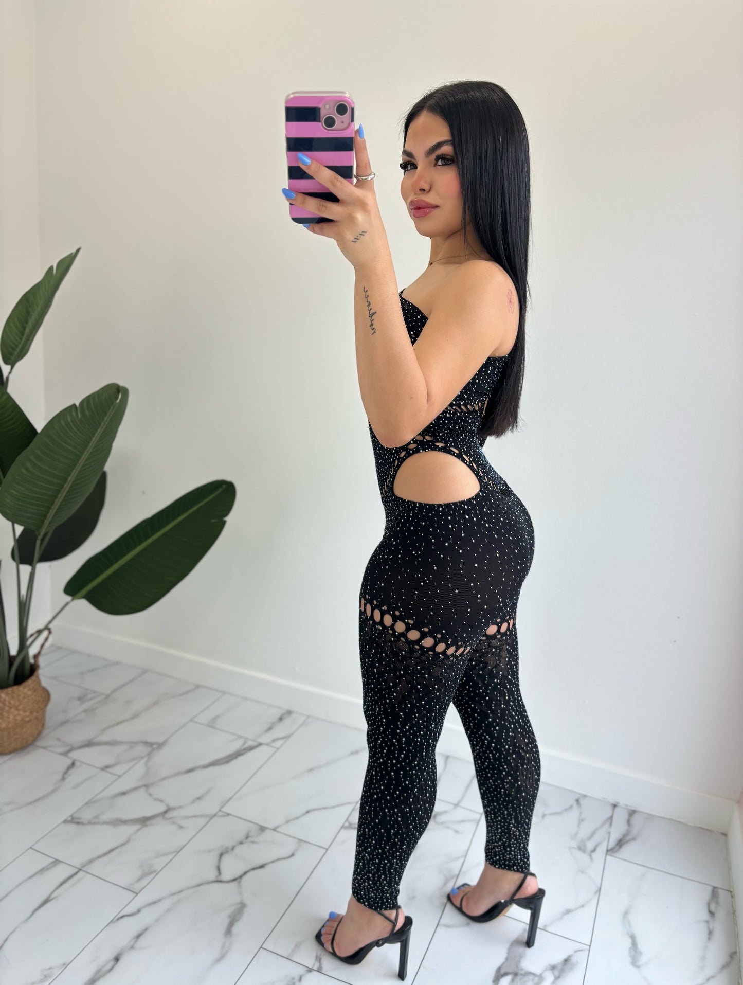 OS Sexy Rhinestone Jumpsuit