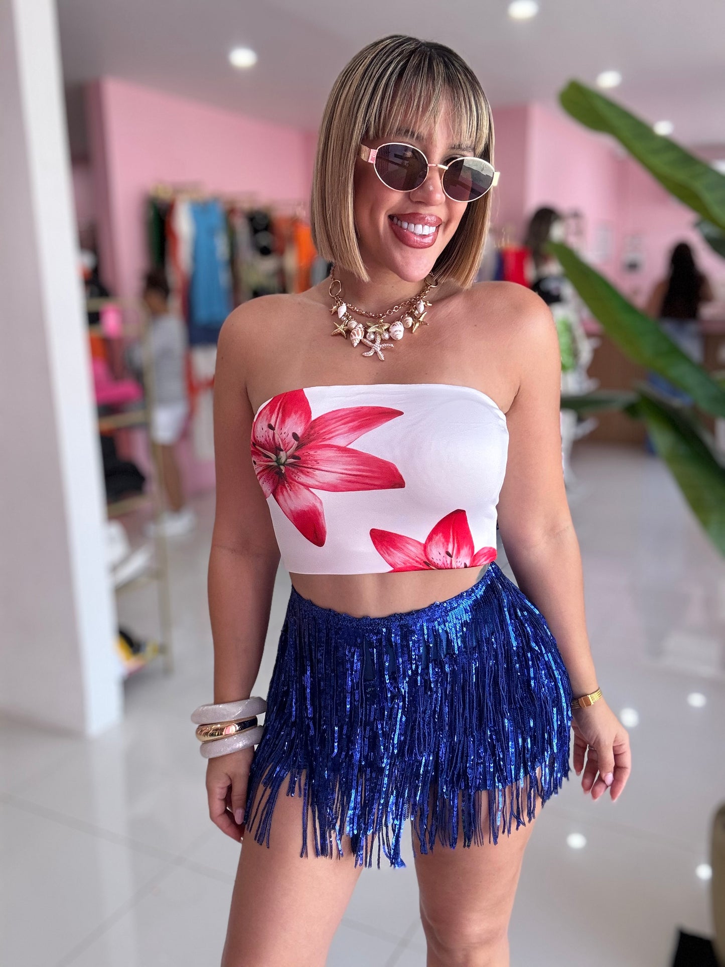Flecos sequins Short